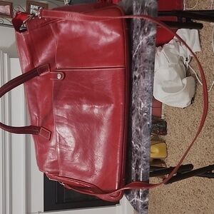Elegant Chiarugi Red all Leather Women's Bag